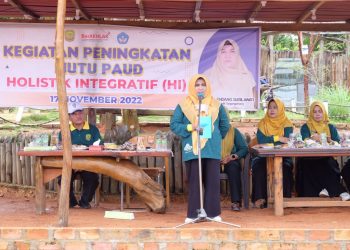 Walikota Tanjungpinang, Rahma saat membuka kegiatan sosialisasi peningkatan mutu PAUD, foto: ist