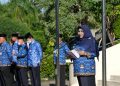Walikota Tanjungpinang, Rahma saat menjadi inspektur upacara HUT KORPRI, foto: ist