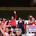 Presiden Jokowi saat mendukung tim nasional sepak bola Indonesia dalam turnamen Piala AFF di Stadion Utama GBK, Jakarta, Jumat (23/12/2022). (Foto: BPMI Setpres/Muchlis Jr)