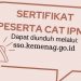 Info sertifikat CAT IPMB, foto: ist