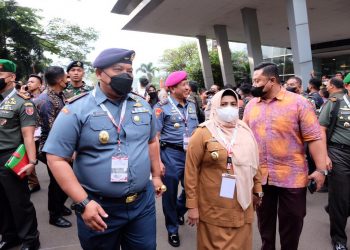 Wali Kota, Rahma bersama Forkopimda Tanjungpinang saat berada du Sentul sebelum memulai Rakornas bersama Presiden, foto: ist