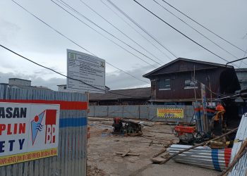 Lokasi Proyek Pembangunan Pasar Baru Blok B dan C, Jalan Gambir Tanjungpinang, foto: Mael/detak.media