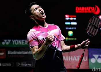 Jonatan Christie juara Indonesia Masters 2023 (Foto: Pradita Utama)