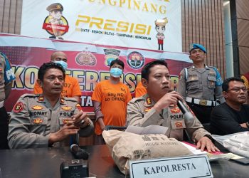 Kapolresta Tanjungpinang saat Melakukan Konferensi Pers, foto:  Mael/detak.media