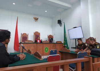 Suasana Sidang Praperadilan Tersangka Goey Taufik di PN Tanjungpinang, foto: Mael/detak.media