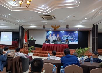 Walikota Rahma saat memberikan sambutan pada kegiatan Jambore Jurnalistik 2023, foto: Mael/detak.media