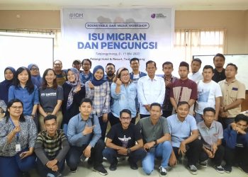 Peserta Workshop Liputan Isu Migran dan Pengungsi yang digelar AJI Indonesia dan IOM