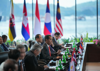 Presiden Jokowi saat membuka Pertemuan Pemimpin ASEAN dengan High-Level Task Force on ASEAN Community’s Post-2025 Vision, di Hotel Meruorah Komodo, Labuan Bajo, Manggarai Barat, Nusa Tenggara Timur, Rabu (10/05/2023) siang. (Foto: ASEAN2023 Host Photographer)