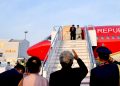 Presiden dan Ibu Iriana Jokowi bertolak ke Jakarta dari Hiroshima, Jepang, Minggu (21/05/2023). (Foto: BPMI Setpres)