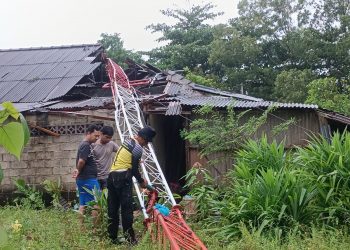 Tower Radio HT di Asrama Polisi Tanjungpinang Tumbang, foto: Mael/detak.media