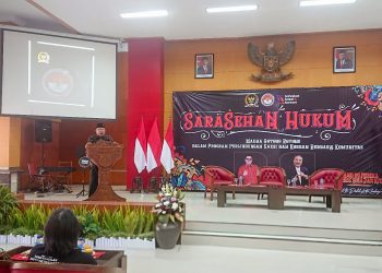 Walikota Blitar Santoso saat membuka sarasehan hukum digelar LPSK RI, foto: Dani ES/detak.media