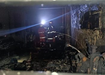 Kondisi dalam Rumah Iptu Raja Pindo usai Terbakar pada Senin (19/6/2023) malam, foto: Mael/detak.media