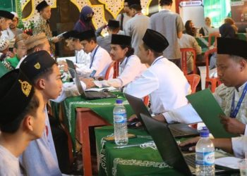 Para santri saat tiba di Pondok Pesantren Sunan Drajat, Lamongan, Jawa Timur, foto: ist/kemenag.go.id