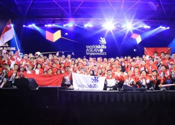 Delegasi Indonesia dalam ajang The 13th Worldskills ASEAN 2023 di Singapura, Kamis (27/7/2023). (ANTARA/HO-Kemnaker)