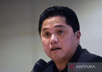 Arsip foto - Ketua Umum PSSI Erick Thohir memberikan keterangan pers mengenai Piala Dunia U-17 di Menara Danareksa, Jakarta, Sabtu (24/6/2023). ANTARA FOTO/Indrianto Eko Suwarso/aww/pri.