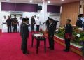 Pengucapan sumpah/janji Pengganti  Antara Waktu (PAW) Anggota DPRD Kabupaten Karimun sisa masa jabatan tahun 2019-2024, Jr/detak.media