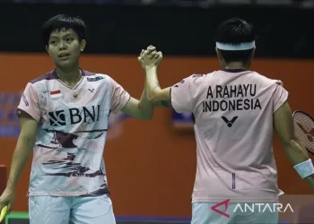 Arsip foto - Ganda putri Apriyani Rahayu/Siti Fadia Silva Ramadhanti selebrasi usai memenangkan babak perempat final Hong Kong Open 2023 di Kowloon, Hongkong, Jumat (15/9/2023). ANTARA/HO-PP PBSI/aa.