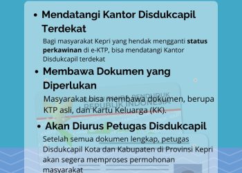 Grafis tips merubah status perkawinan di E-KTP foto: ,ist/doc.dpmddukcapil/detak.media