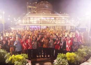 Gala Dinner Pembukaan Rakornas KPI dan Harsiarnas Ke-90 di Houlos Phos Hotel, Bintan,Foto: Diskominfo Kepri