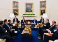 Presiden Jokowi melakukan pertemuan dengan Presiden Amerika Serikat Joe Biden di Gedung Putih, Washington DC, Amerika Serikat, pada Senin (13/11/2023). (Foto: BPMI Setpres/Laily Rachev)