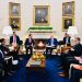 Presiden Jokowi melakukan pertemuan dengan Presiden Amerika Serikat Joe Biden di Gedung Putih, Washington DC, Amerika Serikat, pada Senin (13/11/2023). (Foto: BPMI Setpres/Laily Rachev)