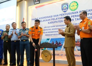 Direktur Operasional, Brigjen TNI (Mar) Edy Prakoso, saat Membuka Kegiatan Basarnas Tanjungpinang, foto: Mael/detak.media