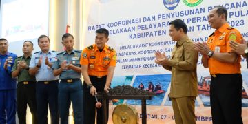 Direktur Operasional, Brigjen TNI (Mar) Edy Prakoso, saat Membuka Kegiatan Basarnas Tanjungpinang, foto: Mael/detak.media