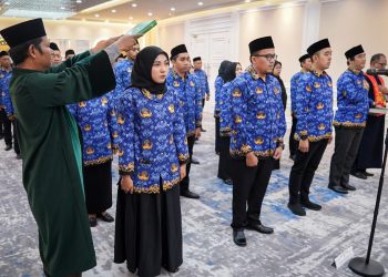 Pelantikan Pegawai Pemerintah dengan Perjanjian Kerja (PPPK) formasi tahun 2022 hasil optimalisasi, foto: Romadaniel/kemenag.go.id