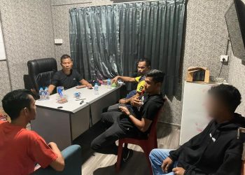 Pelaku AM usai Diringkus Unit Jatanras Satreskrim Polresta Tanjungpinang, foto: humas Polresta tanjungpinang