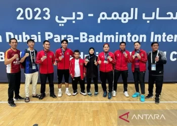 Tim para bulu tangkis Indonesia yang mengikuti Fazza Dubai Para Badminton International 2023 pada 11-17 Desember di Dubai, Uni Emirat Arab. ANTARA/HO-NPC Indonesia/pri.