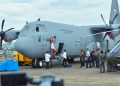 Presiden Jokowi menyaksikan penyerahan pesawat C-130J Super Hercules dari Kemhan ke TNI AU, di Pangkalan TNI AU Halim Perdanakusuma, Jakarta, Rabu (24/01/2024). (Foto: Humas Setkab/Rahmat)