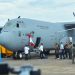 Presiden Jokowi menyaksikan penyerahan pesawat C-130J Super Hercules dari Kemhan ke TNI AU, di Pangkalan TNI AU Halim Perdanakusuma, Jakarta, Rabu (24/01/2024). (Foto: Humas Setkab/Rahmat)