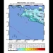 Peta pusat gempa dengan kekuatan magnitudo 5,9 di Selatan Jawa Barat, Rabu (3/1/2024). (ANTARA/HO-BMKG)