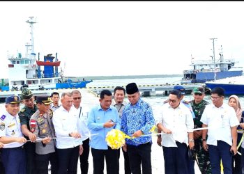 Acara ditandai dengan pemotongan pita oleh gubernur kepri dan didampingi oleh bupati Natuna