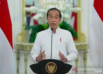 Arsip foto - Tangkapan Layar Presiden Jokowi menyampaikan sambutan secara virtual dalam sebuah seminar daring, dipantau di Jakarta, Rabu (15/9). (ANTARA/Indra Arief)