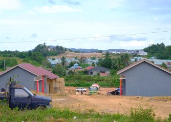 Pembangunan Perumahan Citra Pelita 11, Kampung Sidojasa Tanjungpinang yang masih berjalan, Selasa (19/3/2024), foto: Mael/detak.media