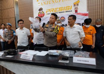 Kapolresta Tanjungpinang saat Melakukan Konferensi Pers Hasil Operasi Antik 2024, foto: Mael/detak.media