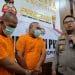 Tersangka Dimas dan Tri Sutrisno usai Ditangkap Polresta Tanjungpinang terkait kasus Penggelapan dalam Jabatan, foto: Mael/detak.media