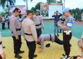 Propam Polresta Tanjungpinang saat Mengecek Kelengkapan dan Tes Urine Personel, foto: Mael/detak.media