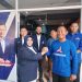 Rahma dan Agus Wibowo saat berada di Kantor DPC Demokrat Tanjungpinang, foto: Mael/detak.media