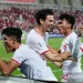 Pesepak bola Timnas U-23 Indonesia melakukan selebrasi usai menang melawan Timnas U-23 Korea Selatan melalui adu pinalti dengan agregat 11-10, setelah sebelumnya bermain imbang dengan skor 2-2 pada babak perempat final Piala Asia U-23 2024 di Stadion Abdullah bin Khalifa, Doha, Qatar, Jumat (26/4/2024) dini hari. ANTARA FOTO/HO-PSSI/wpa/foc/aa.