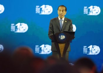 Presiden Joko Widodo membuka secara resmi Forum Air Sedunia ke-10 di Bali International Convention Center(BICC) Nusa Dua Bali, Senin (20/05/2024). (Foto: Humas Setkab/Rahmat)