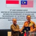 Sekjen Kemnaker Anwar Sanusi (kiri) dan Dato Sri Khairul Dzaimee bin Daud sebagai Sekjen Kementerian Sumber Manusia Malaysia dalam pertemuan JWG) on the MoU on the Employment and Protection of Indonesian Domestic Workers in Malaysia di Johor Bahru, Malaysia pada 9-11 Mei 2024. ANTARA/HO-Kemnaker/pri.