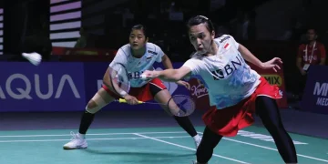 Ganda putri Indonesia Febriana Dwipuji Kusuma/Amallia Cahaya Pratiwi maju ke babak final Australian Open 2024 setelah menumbangkan wakil tuan rumah Setyana Mapasa/Angela Yu dalam dua gim langsung yang digelar di Quaycentre, Sydney, Australia di partai semifinal, Sabtu (15/6/2024). ANTARA/X/@INABadminton/pri.