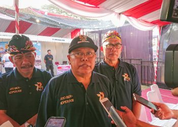 Walikota Blitar Santoso saat ditemui usai membuka bazar gemilang laga kumilir dan job fair di lapangan SMAN 1 Blitar, foto: Dani ES/detak.media