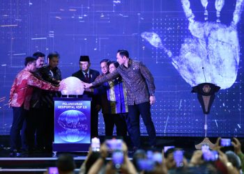 Pemerintah resmi meluncurkan Geoportal Kebijakan Satu Peta 2.0 dan White Paper One Map Policy (OMP) Beyond 2024 di St. Regis Jakarta, Kuningan, Jakarta Selatan, Kamis (18/07/2024). (Foto; Humas Setkab/Djay)