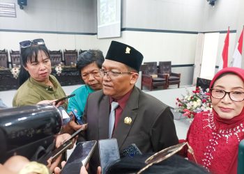 Ketua DPRD Kabupaten Blitar 2024-2029, Supriadi, usai dikukuhkan, Senin (14/10/2024).