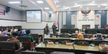 Rapat Paripurna DPRD Kabupaten Blitar agenda jawaban bupati atas pandangan umum fraksi-fraksi terhadap Raperda APBD 2025, Jumat (15/11/2024).