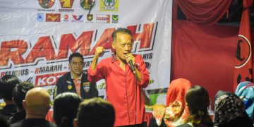 Aris Dedi Arman saat membuka konsolidasi memangkan Bambang-Bayu, Rabu (6/11/2024).