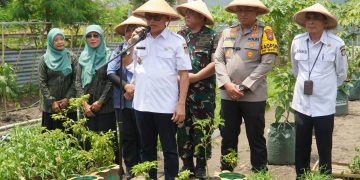 Wawali Blitar Tjutjuk memberikan sambutan tentang dukungan daerah untuk program makan bergizi gratis.